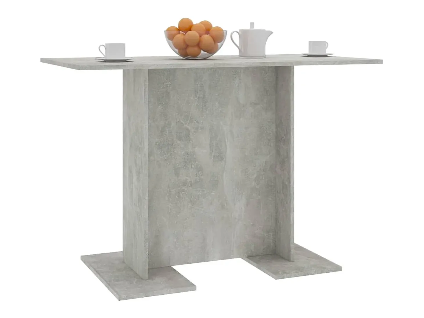 Mesa de comedor de madera gris hormigón 110x60x75 cm