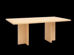Mesa de comedor de madera maciza en tono roble oscuro 180x75cm - TENA - DECOWOOD