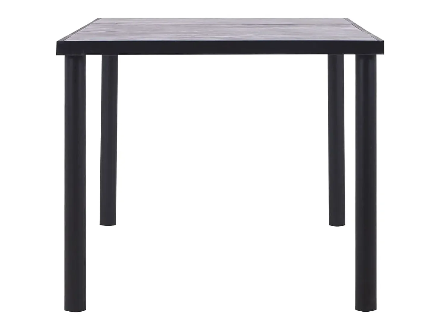 Mesa de comedor de MDF negro y gris hormigón 180x90x75 cm