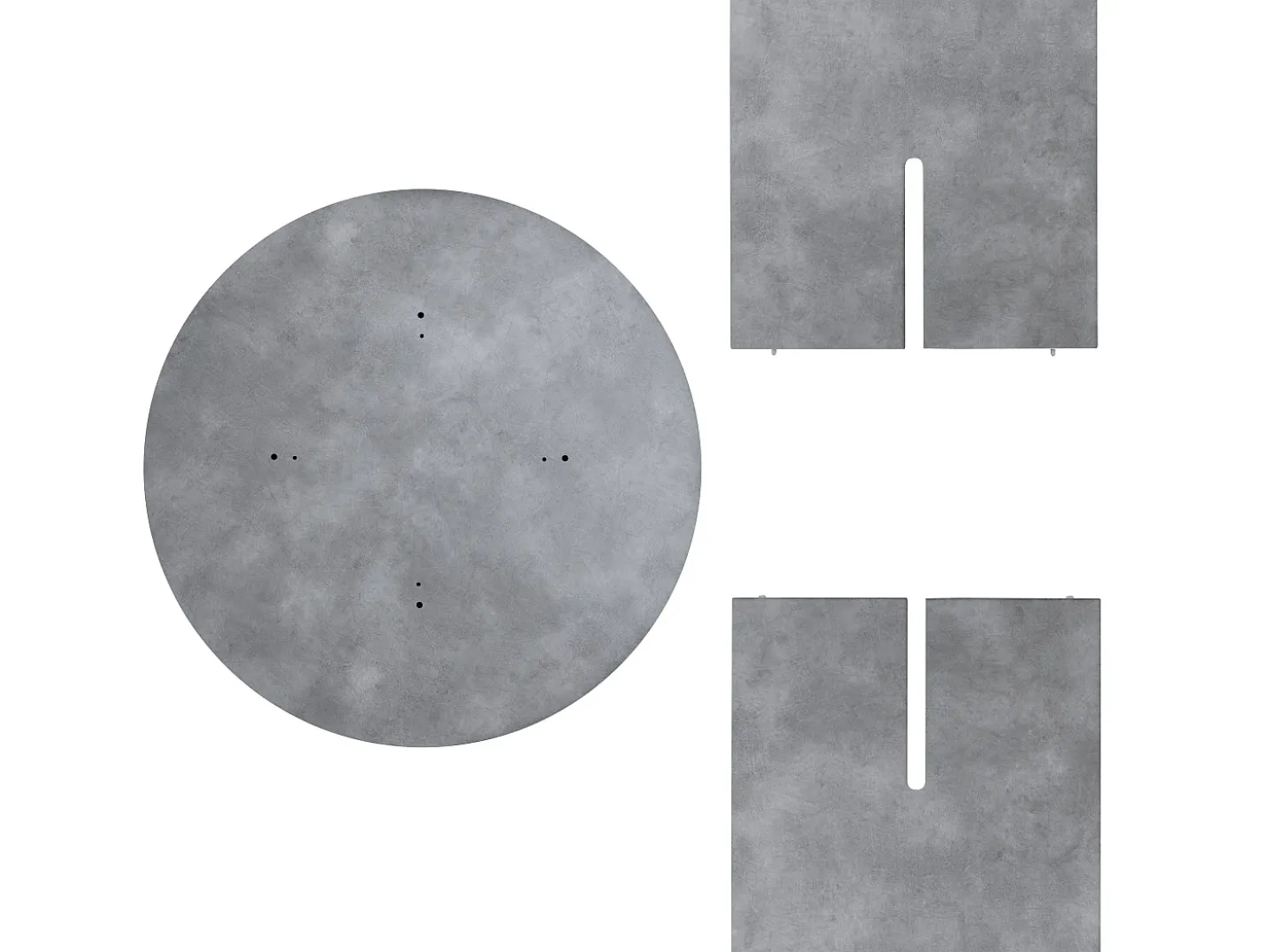Mesa de comedor de panel laminado efecto microcemento de 120 cm