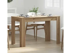 Mesa de comedor de roble artesanal 120x60x76 cm madera de ingeniería