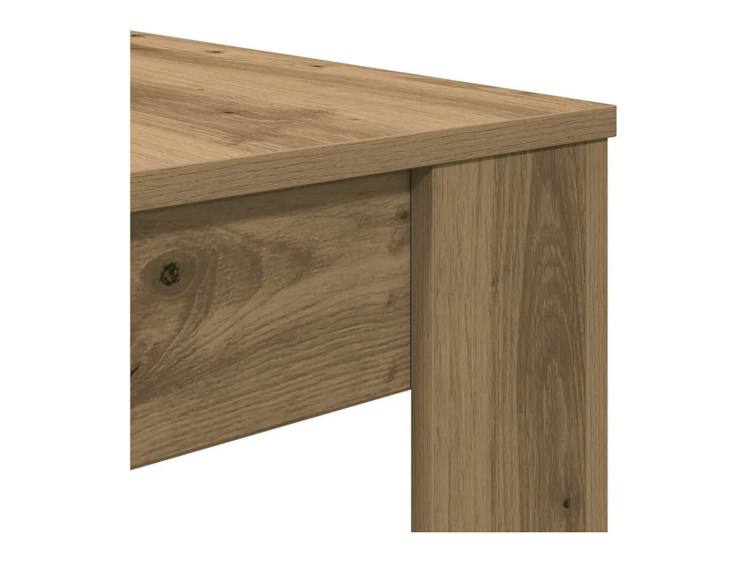 Mesa de comedor de roble artesanal 120x60x76 cm madera de ingeniería