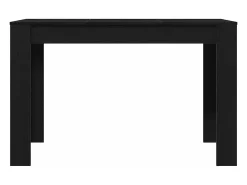 Mesa de comedor de roble negro 120x60x76 cm madera de ingeniería