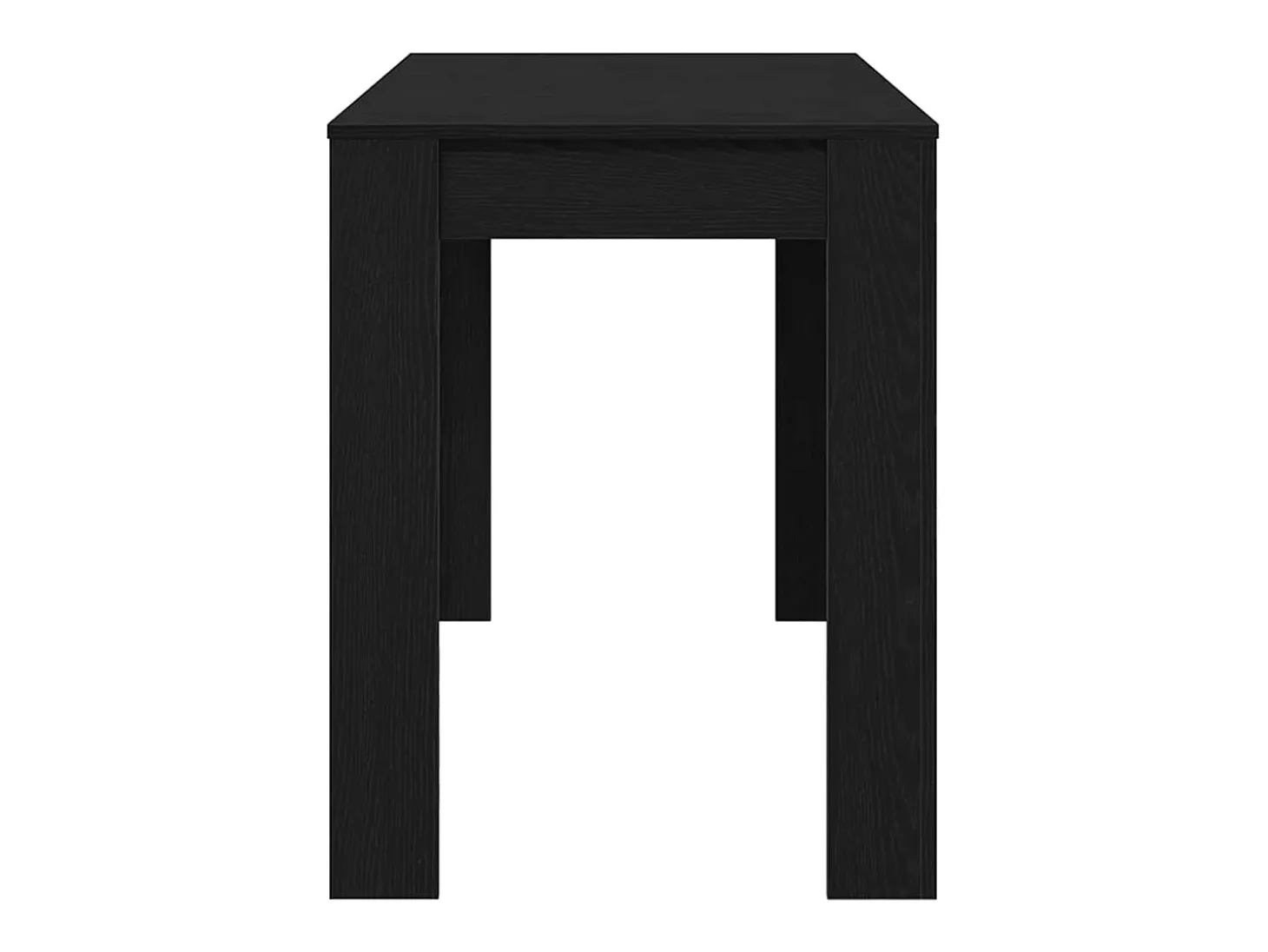 Mesa de comedor de roble negro 120x60x76 cm madera de ingeniería
