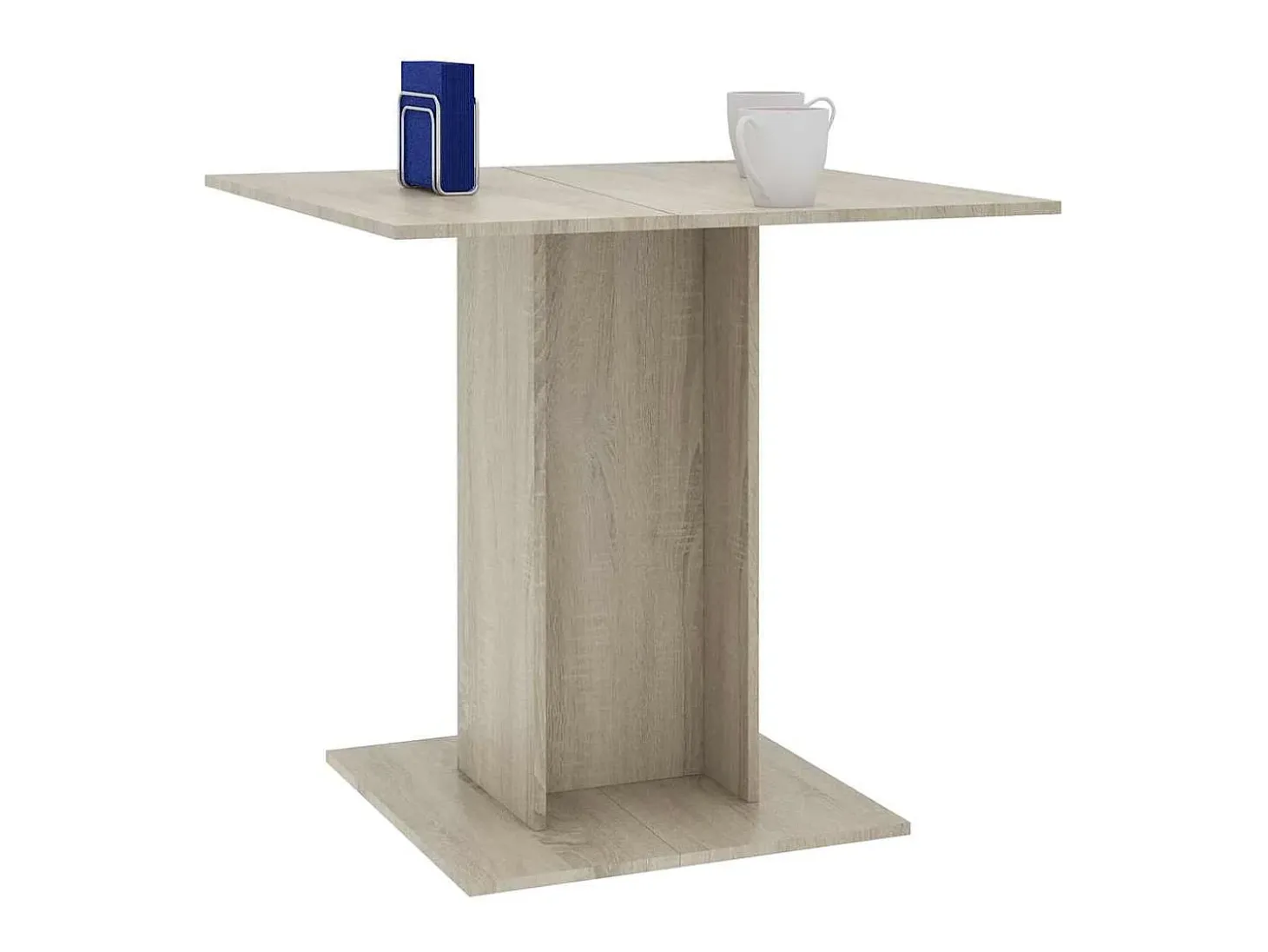 Mesa de comedor de roble Sonoma 80x80x75 cm Madera de ingeniería