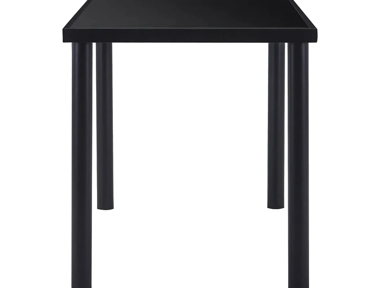 Mesa de comedor de vidrio templado negro 140x70x75 cm ES671300