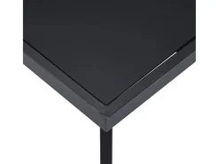 Mesa de comedor de vidrio templado negro 180x90x75 cm