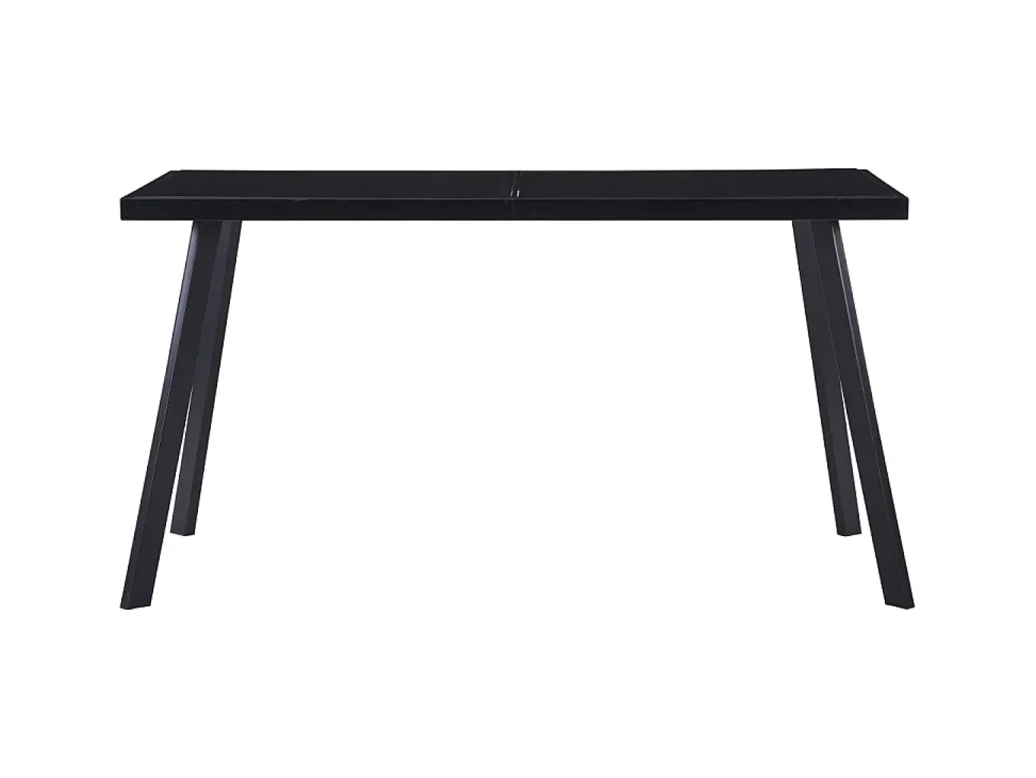Mesa de comedor de vidrio templado negro 140x70x75 cm ES271207
