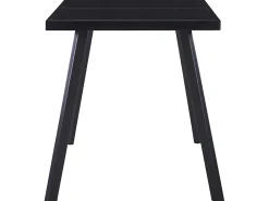 Mesa de comedor de vidrio templado negro 140x70x75 cm ES271207