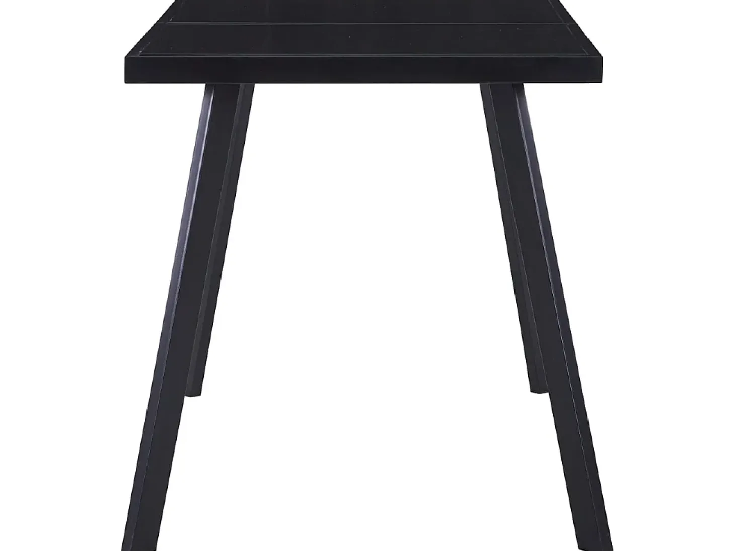 Mesa de comedor de vidrio templado negro 140x70x75 cm ES271207