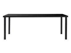Mesa de comedor de vidrio templado negro 200x100x75 cm ES327577
