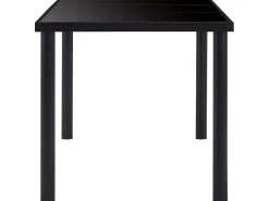 Mesa de comedor de vidrio templado negro 200x100x75 cm ES327577