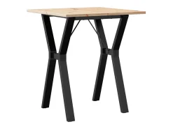 Mesa de comedor estructura en Y 60x60x75 cm madera maciza de pino acero