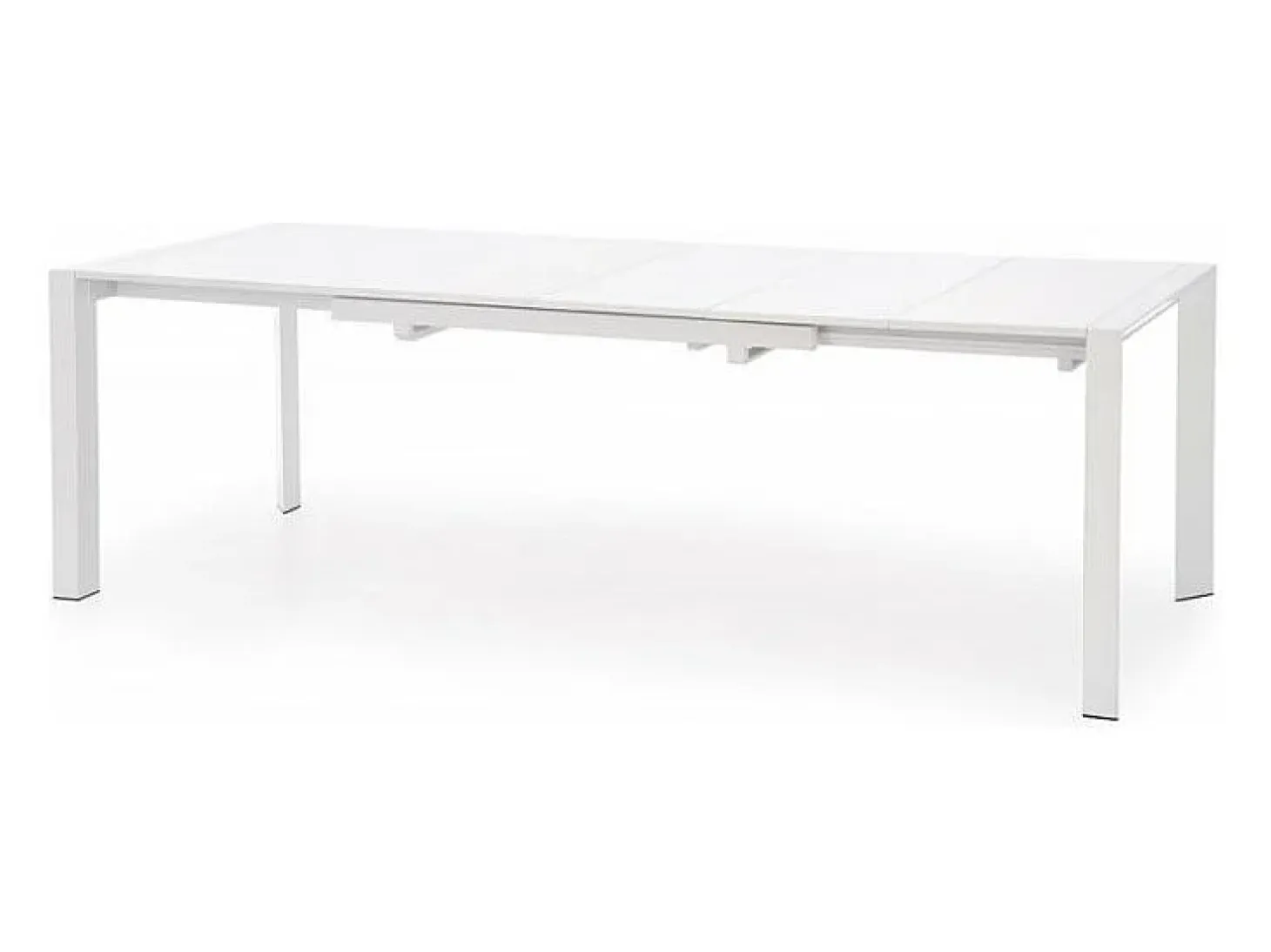 Mesa de comedor extensible Mike lacada en blanco - 130cm / 210cm