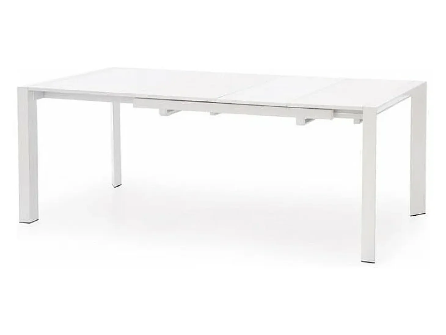 Mesa de comedor extensible Mike lacada en blanco - 130cm / 210cm