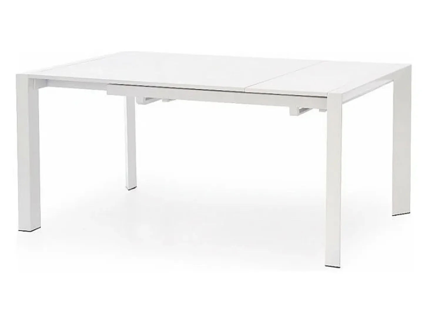Mesa de comedor extensible Mike lacada en blanco - 130cm / 210cm