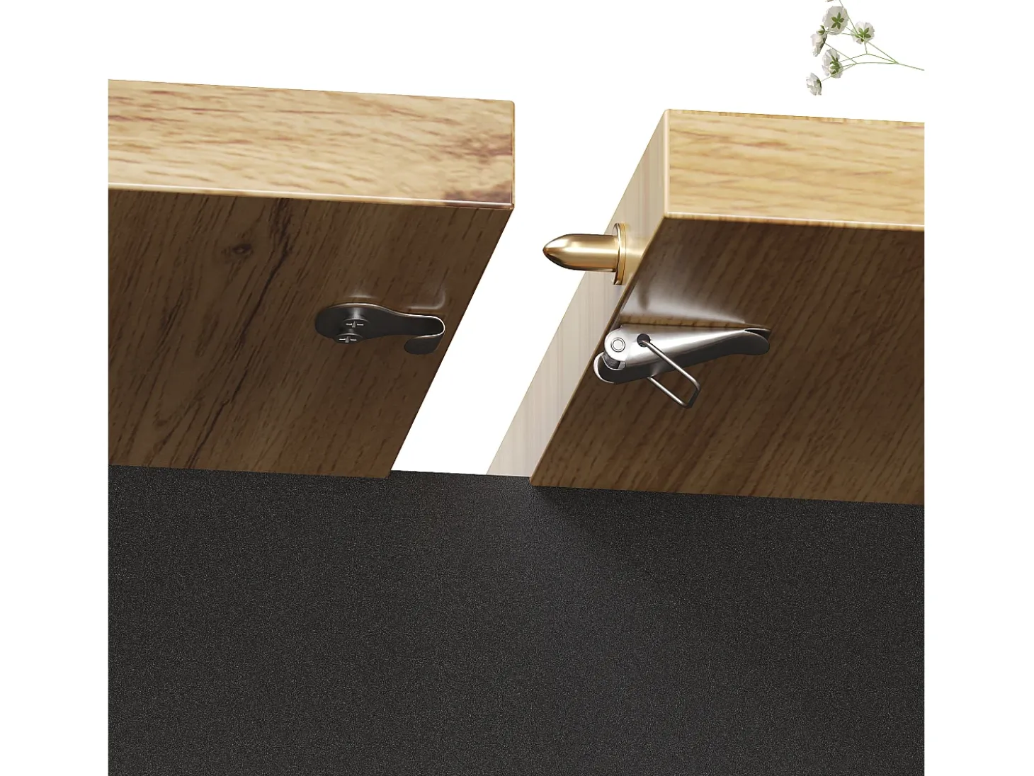 Mesa de comedor extensible 110/140x80x75 cm - Para 6 personas - MDF + metal - Natural