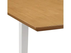 Mesa de comedor extensible MDF blanca (80-120)x80x74 cm