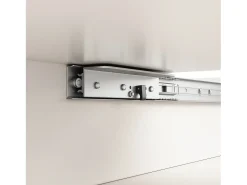 Mesa de comedor extensible para 4 a 6 personas con 1 puerta - 110/140 x 80 x 76 cm - Madera MDF - para cocina y salón - Color blanco