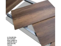 Mesa de comedor extensible de madera Naxo.-Color Blanco-Soporte 2 pies-Alargaderas -Ancho extensible