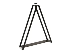 Mesa de comedor extensible de madera Kristo patas en V-Color Blanco-Soporte 4 pies-5 alargaderas finas-Ancho extensible