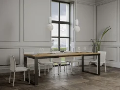 Mesa de comedor extensible tiroz evolución-Blanco-2 pies-180 à 284cm