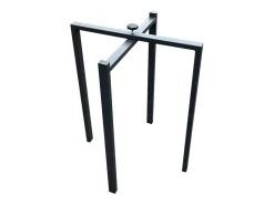 Mesa de comedor extensible de madera Ribo-Color Natural-Soporte 4 pies-Alargaderas -Ancho extensible
