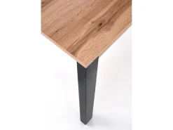 Mesa de comedor extensible 100-135cm color roble con patas negras ARZAL