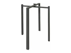 Mesa de comedor extensible de madera Ribo-Color Natural-Base y soporte con ruedas-5 alargaderas finas-Ancho extensible