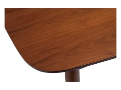 Mesa de comedor extensible nogal L90-130 cm NORDECO