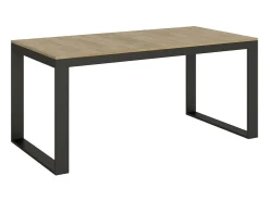 Mesa de comedor extensible tiroz evolución-Gris cemento-2 pies-180 à 284cm