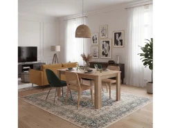 Mesa de comedor extensible en roble canadian 140-190x90 cm Sira Roble Canadian