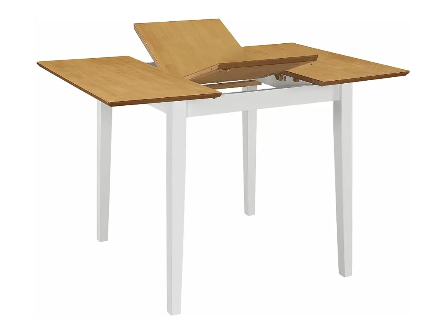 Mesa de comedor extensible MDF blanca (80-120)x80x74 cm ES348463
