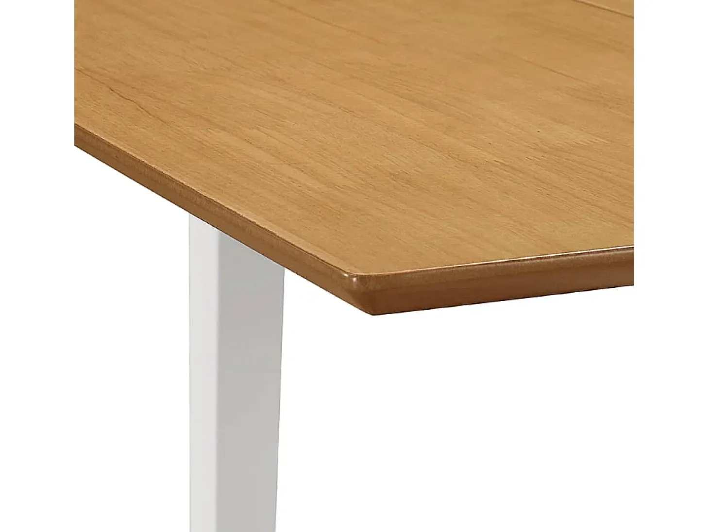 Mesa de comedor extensible MDF blanca (80-120)x80x74 cm ES348463