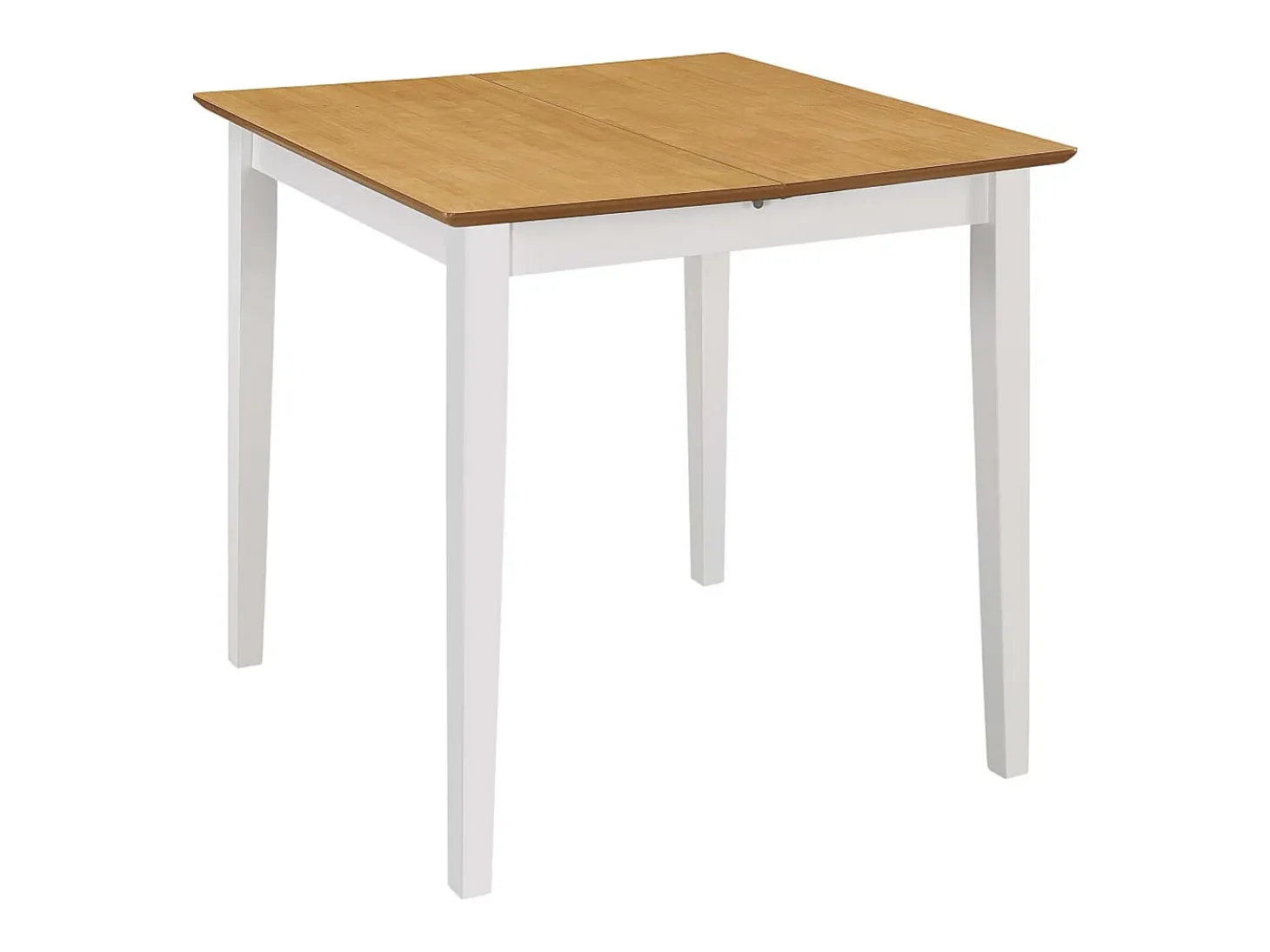 Mesa de comedor extensible MDF blanca (80-120)x80x74 cm ES348463