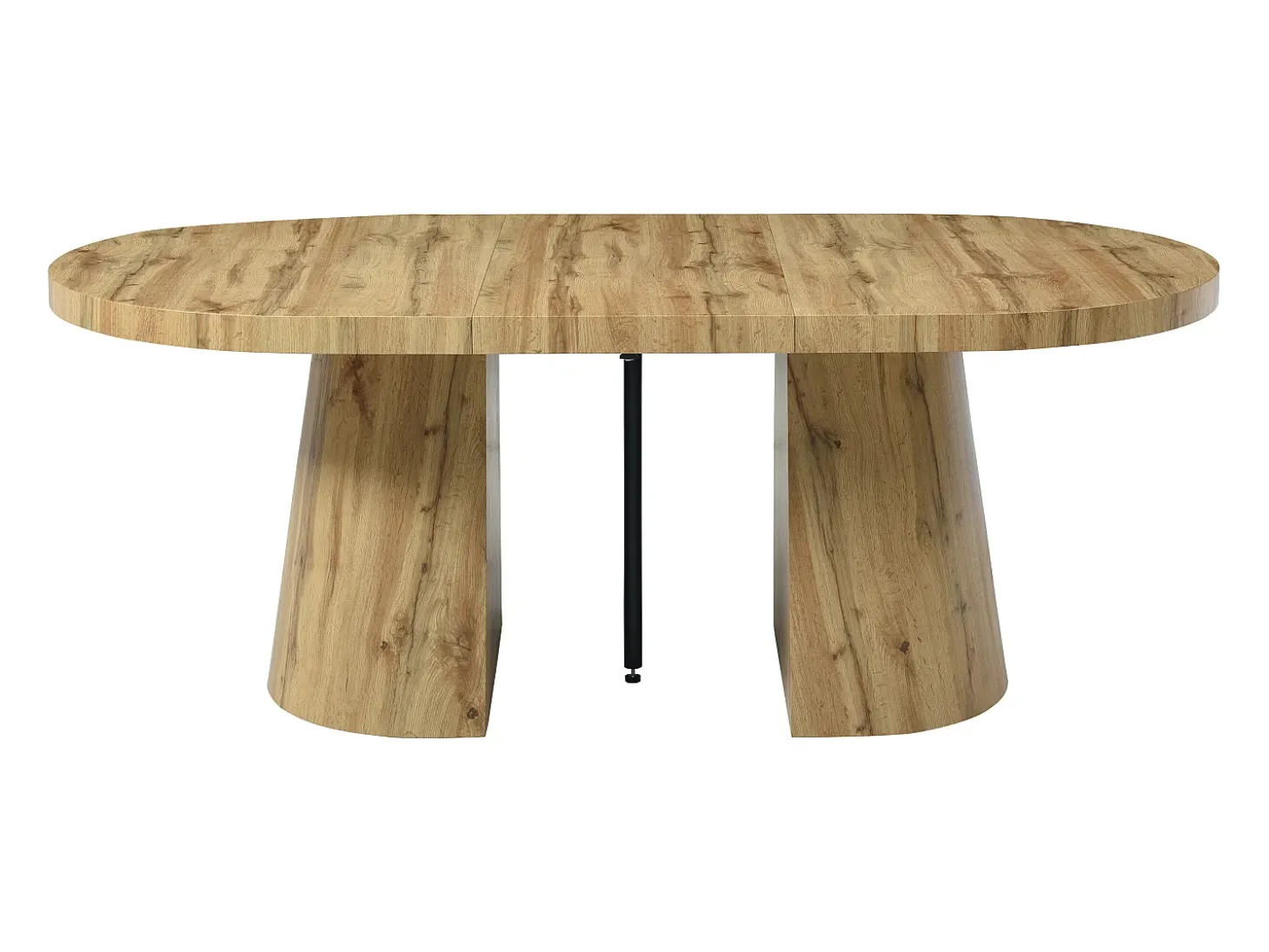 Mesa de comedor extensible para 6 a 12 personas en MDF - Natural Claro - CLOEVA