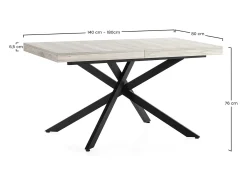Mesa de Comedor Extensible Palermo Color Roble, 140-180 cm