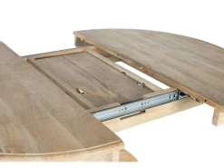 Mesa de comedor extensible de madera de mango fabricada a mano