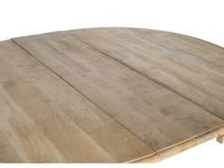 Mesa de comedor extensible de madera de mango fabricada a mano