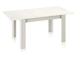 Mesa de comedor extensible en blanco brillo 140-190x90 cm Sira Blanco Brillo