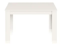 Mesa de comedor extensible en blanco brillo 140-190x90 cm Sira Blanco Brillo