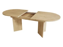 Mesa de comedor extensible - 140/180 x 90 x 75 cm - para 4 a 6 personas - estilo sencillo - MDF - natural