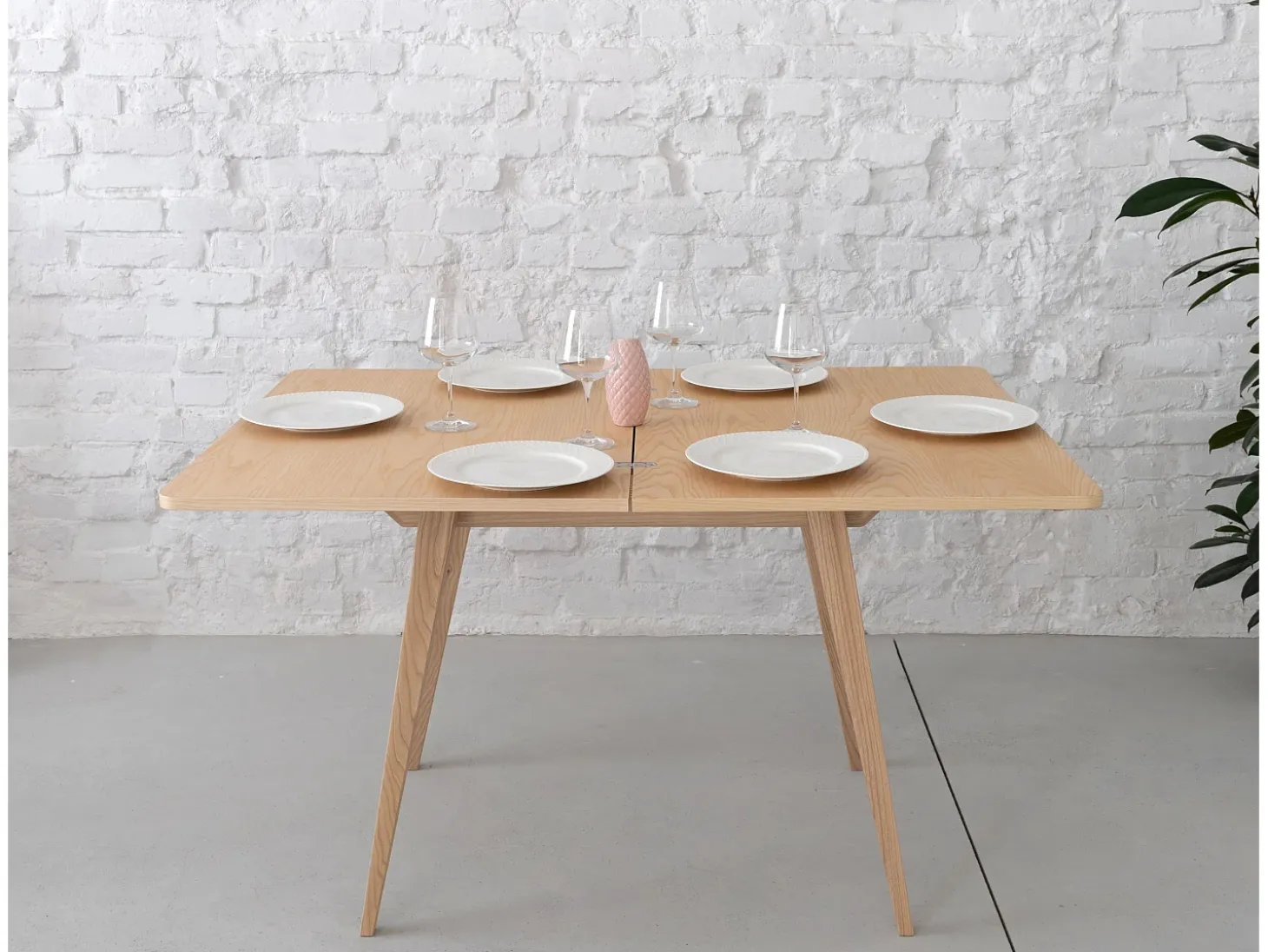 Mesa de comedor extensible 90 x 65 cm Envelope Fresno