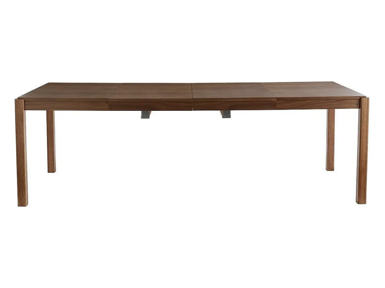 Mesa de comedor extensible rectangular nórdica con acabado en nogal 125-238 cm AGALI