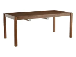 Mesa de comedor extensible rectangular nórdica con acabado en nogal 125-238 cm AGALI