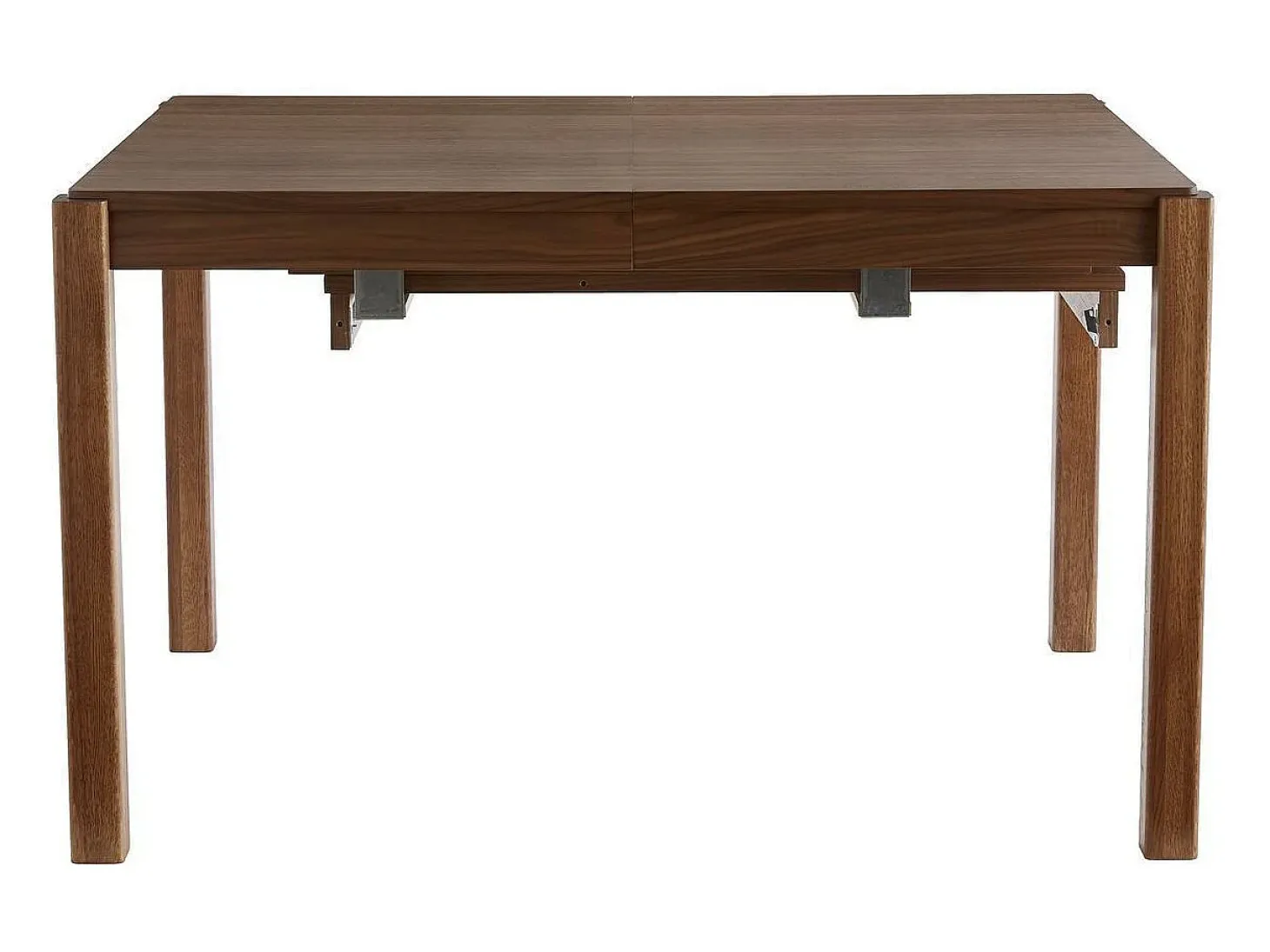 Mesa de comedor extensible rectangular nórdica con acabado en nogal 125-238 cm AGALI