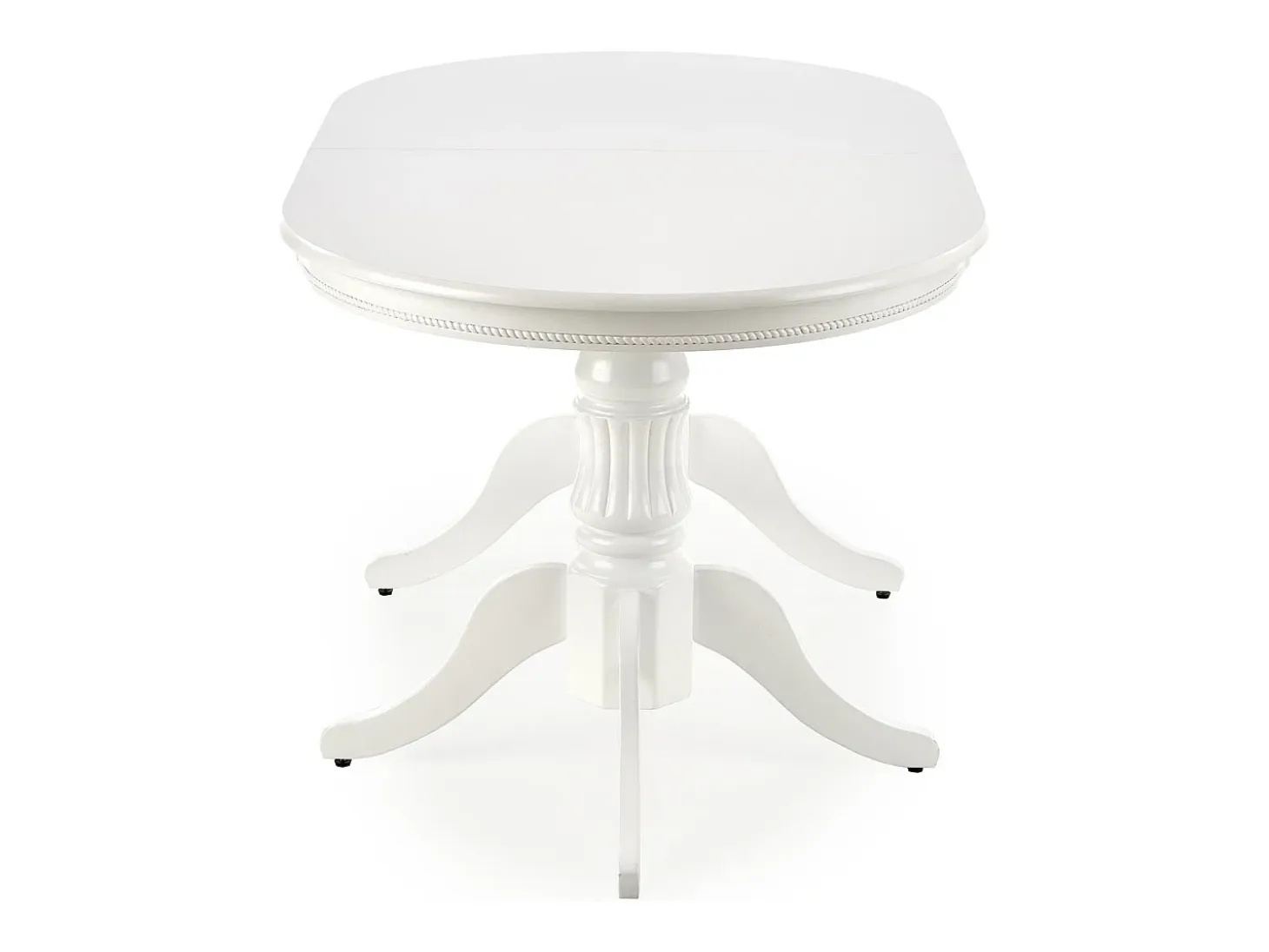 Mesa de comedor extensible Roma blanca con estructura de madera maciza