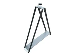 Mesa de comedor extensible Karry-Color Natural-Base y soporte con ruedas-Ancho extensible