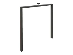 Mesa de comedor extensible de madera Kristo patas en V-Color Blanco-Soporte 4 pies-5 alargaderas finas-Ancho extensible
