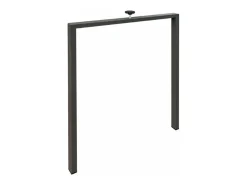 Mesa de comedor extensible Flavio-Color Blanco-Soporte 2 pies-5 alargaderas finas-Ancho extensible